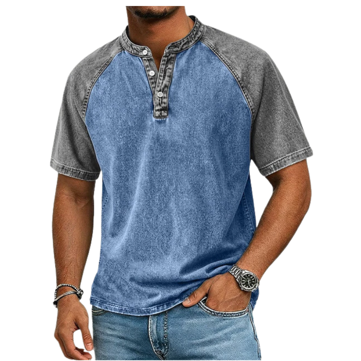 Edgehill - Vintage-Washed Henley T-Shirt