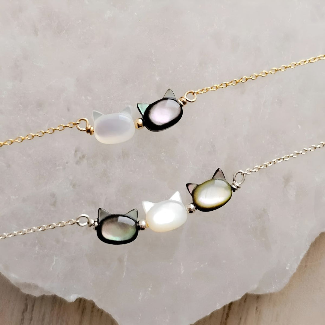 Elarina - Minimalist Cat Pendant Necklace