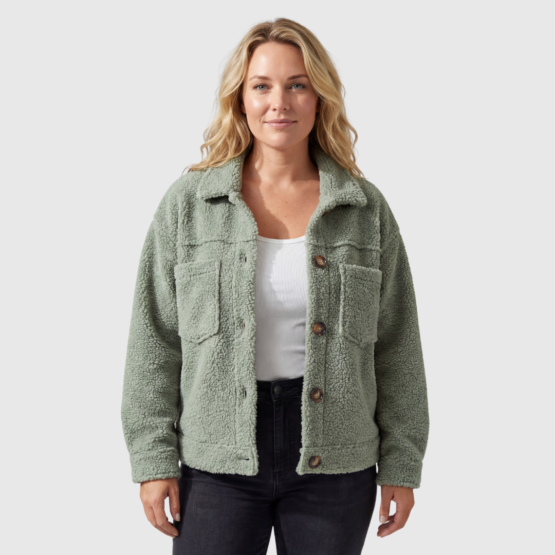 Tirina - Teddy Jacket Button-Up