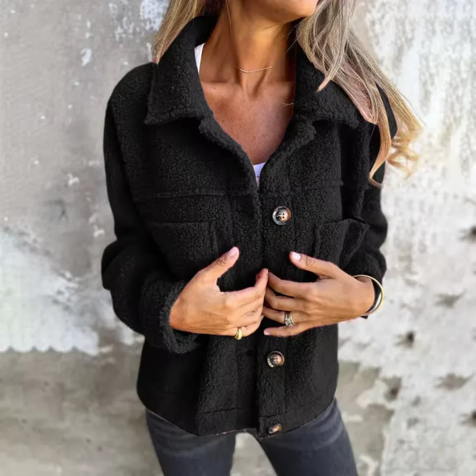 Tirina - Teddy Jacket Button-Up