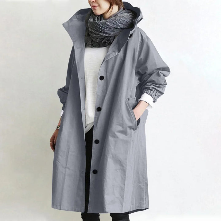 Yelina - Longline Hooded Trench Coat