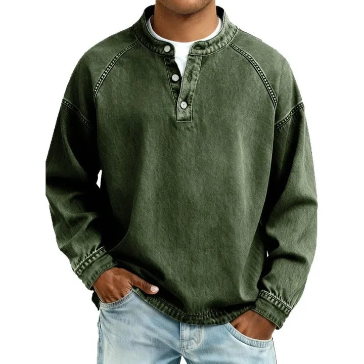 Laren - Soft-Touch Vintage Button-Down Shirt