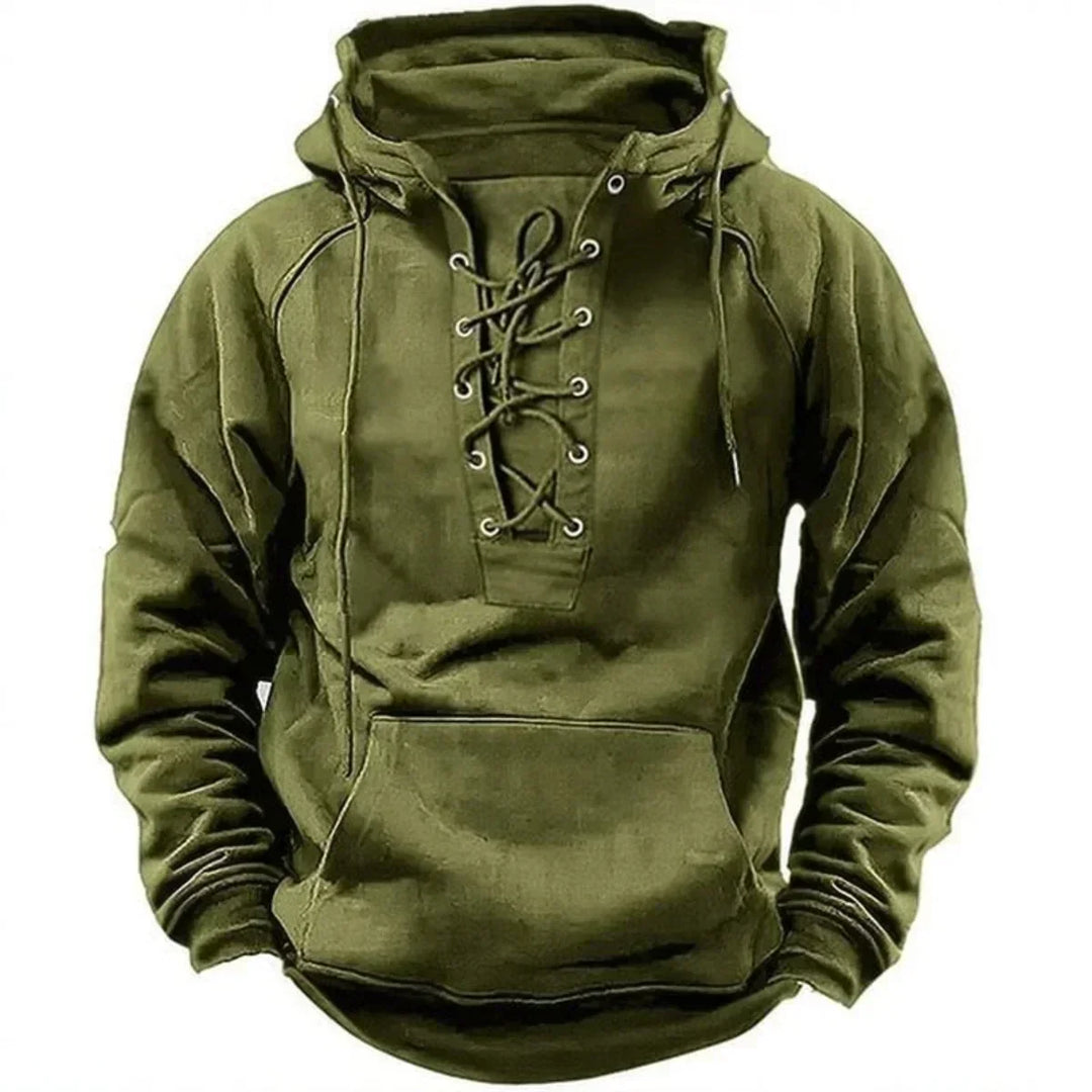 Bervin - Heavyweight Lace-Up Hoodie