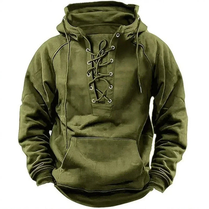 Bervin - Heavyweight Lace-Up Hoodie