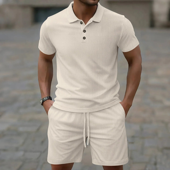 Pryce - Lightweight Men's Polo Shirt & Shorts Set
