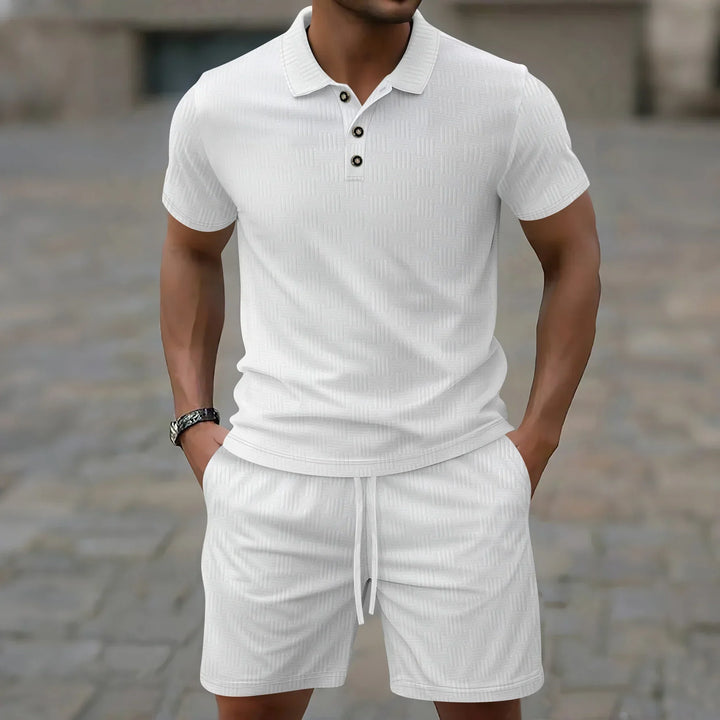 Pryce - Lightweight Men's Polo Shirt & Shorts Set