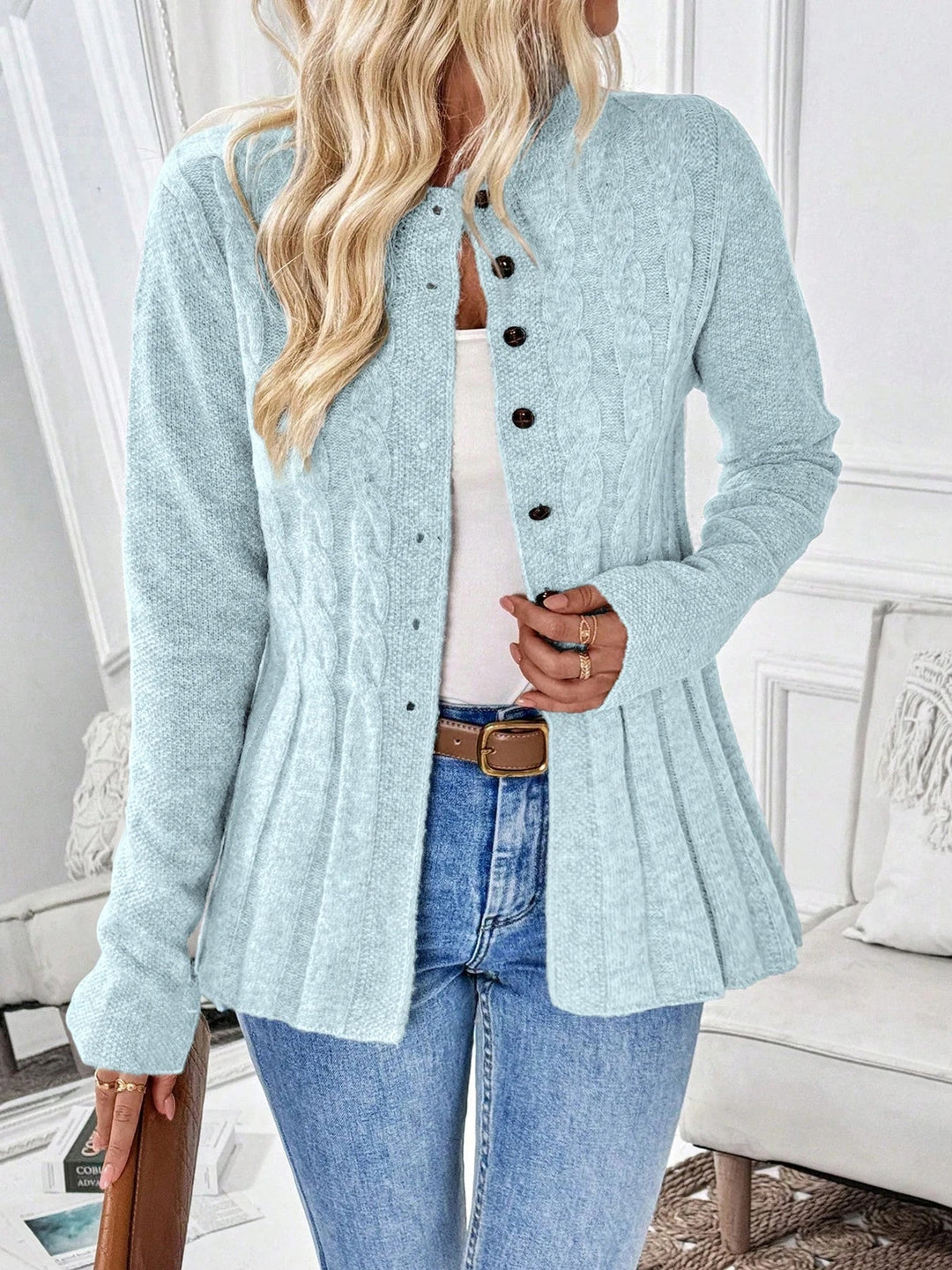 Zarela - Premium Open-Knit Cardigan
