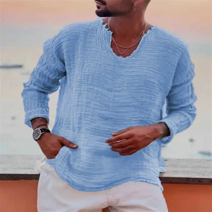 Kairus - Lace-Up Henley Shirt