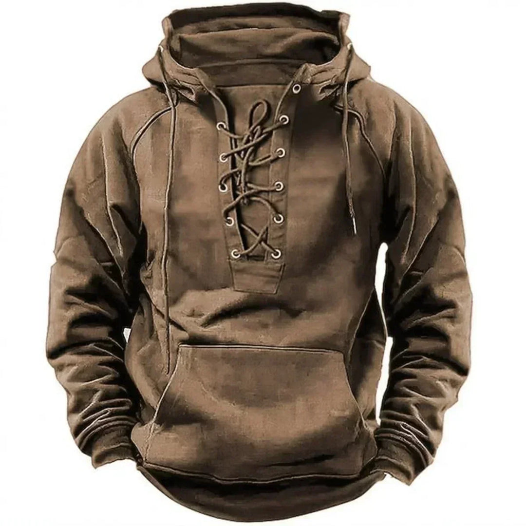 Bervin - Heavyweight Lace-Up Hoodie