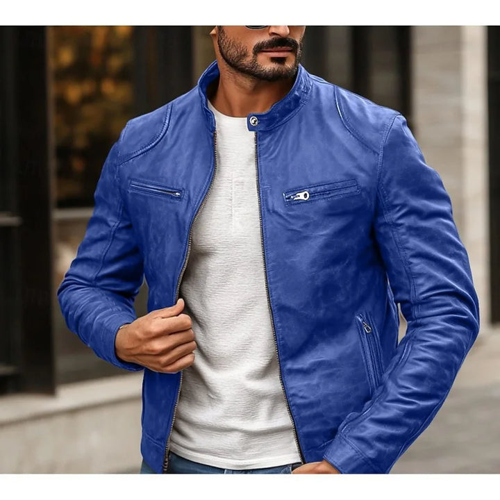 Lorcan - Biker Style Zip Up Jacket
