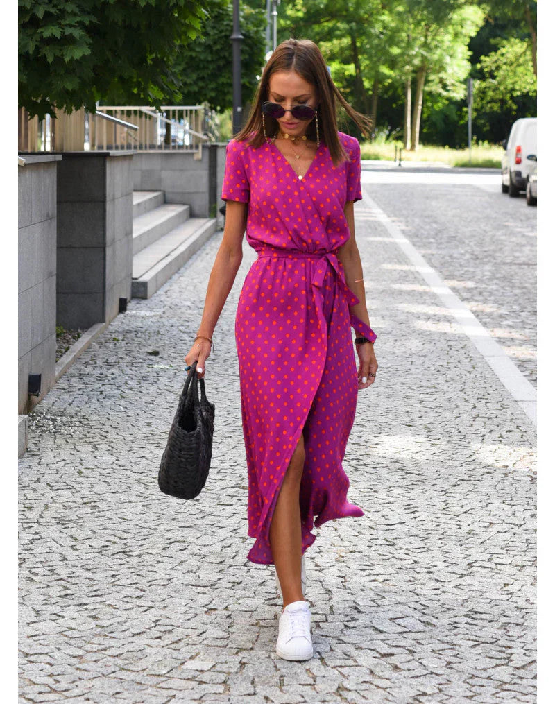Zayvia - Soft-Touch Sculpting V-Neck Dress