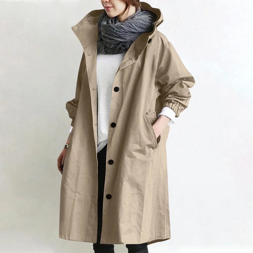 Yelina - Longline Hooded Trench Coat