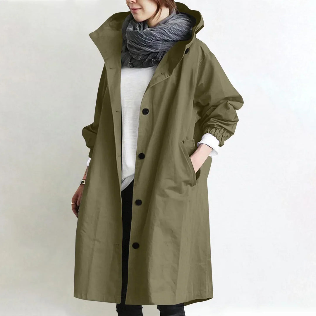 Yelina - Longline Hooded Trench Coat
