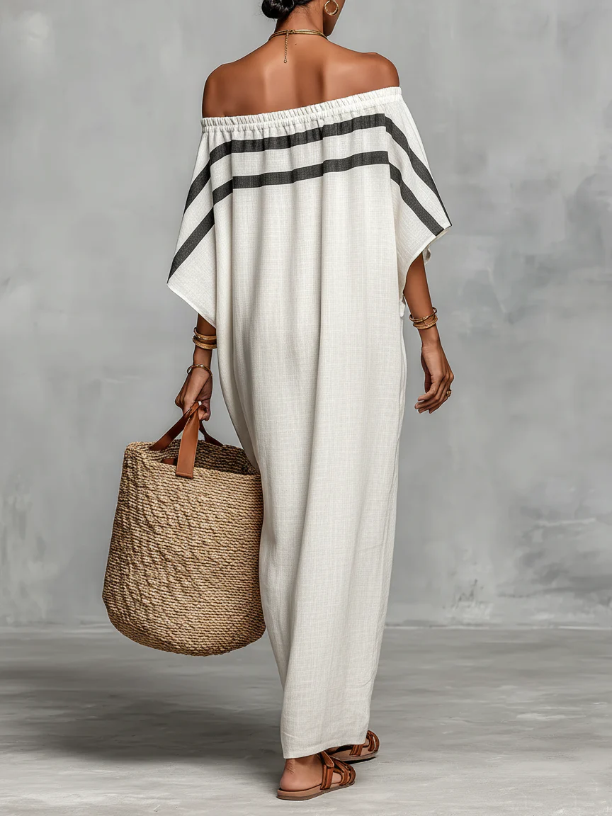 Damarielle - Elegant Off-Shoulder Maxi Dress