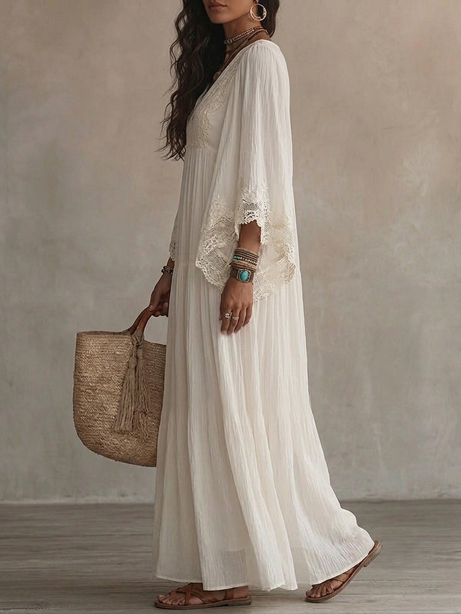 Elenisse - Ethereal Pleated Maxi Dress