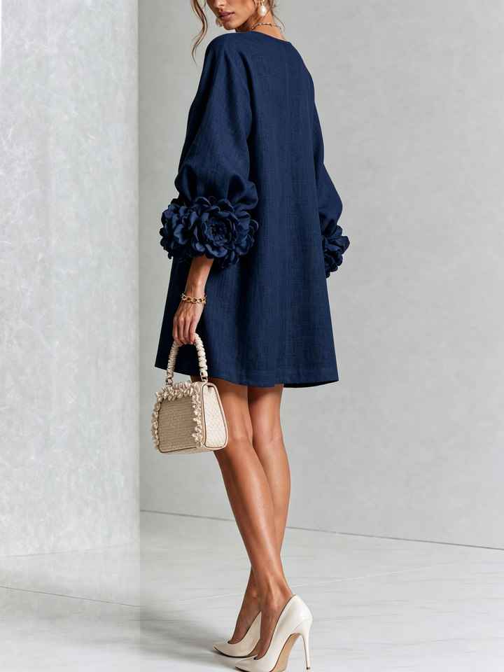 Elovienne - Textured Linen Mini Dress