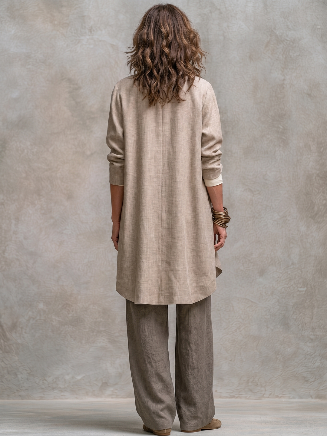 Isolenne - Premium Three-Piece Wide-Leg Pantsuit Set
