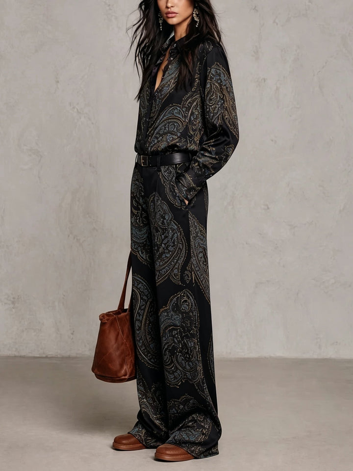 Lorelei - Silky Paisley Two-Piece Set