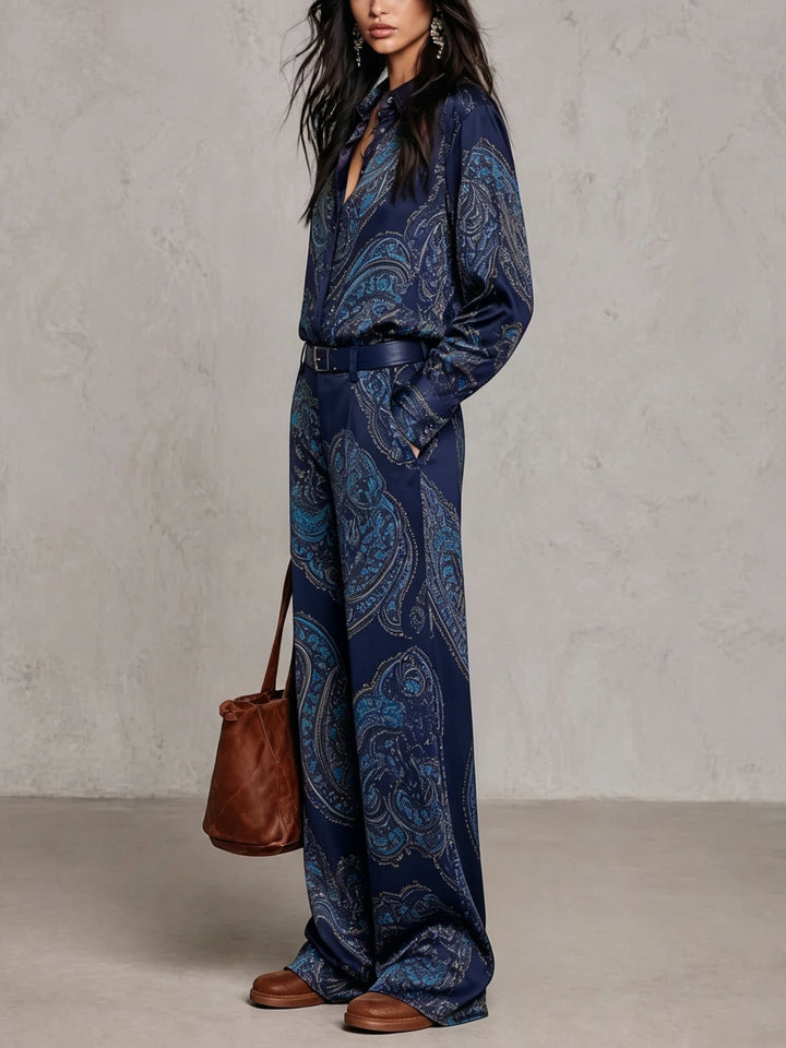 Lorelei - Silky Paisley Two-Piece Set