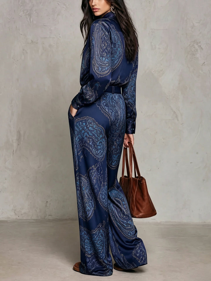 Lorelei - Silky Paisley Two-Piece Set