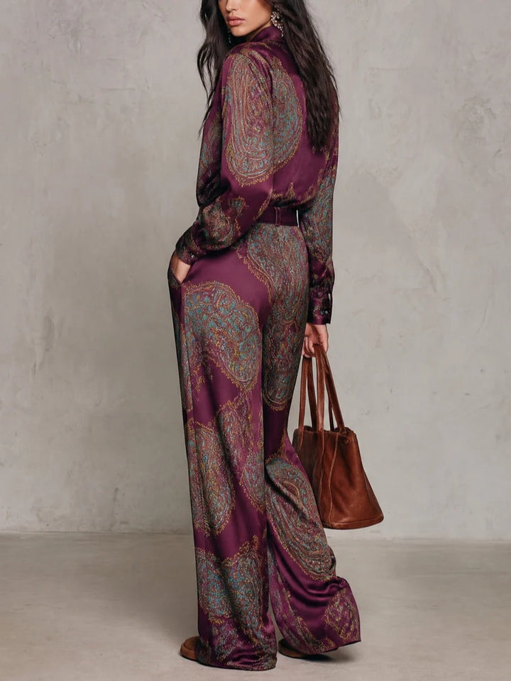 Lorelei - Silky Paisley Two-Piece Set