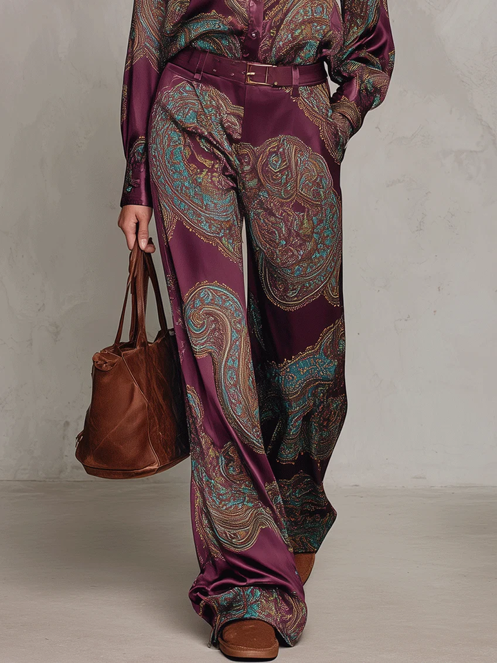Lorelei - Silky Paisley Two-Piece Set