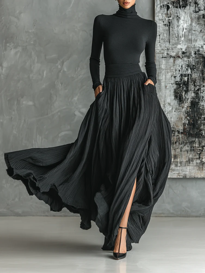 Journee - Elegant Casual Maxi Skirt