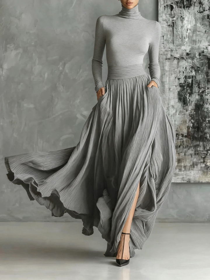 Journee - Elegant Casual Maxi Skirt