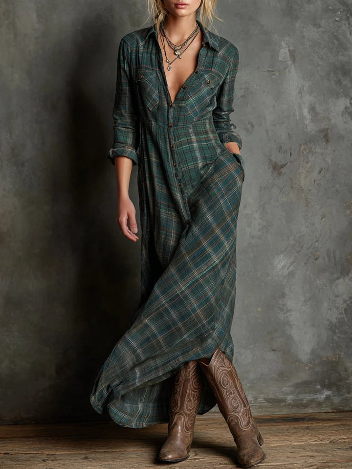 Zuri - Elegant Maxi Shirt Dress