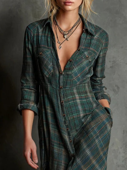 Zuri - Elegant Maxi Shirt Dress