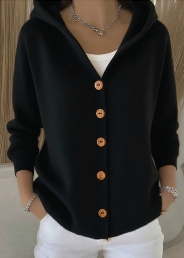 Alsira - Soft-Touch Hooded Cardigan