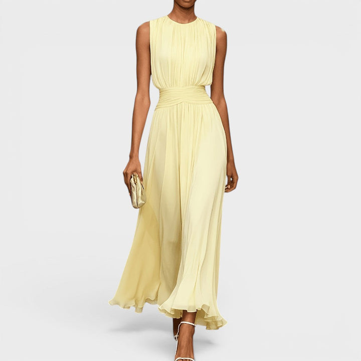 Evadne - Premium Draped Midi Dress