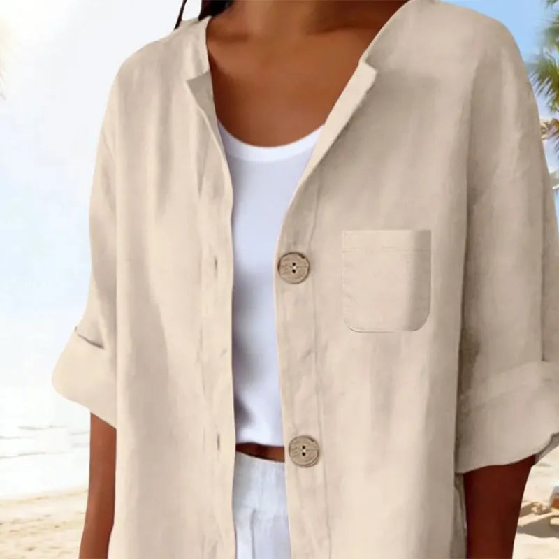 Azelia - Soft-Touch Loose-Fit Summer Shirt