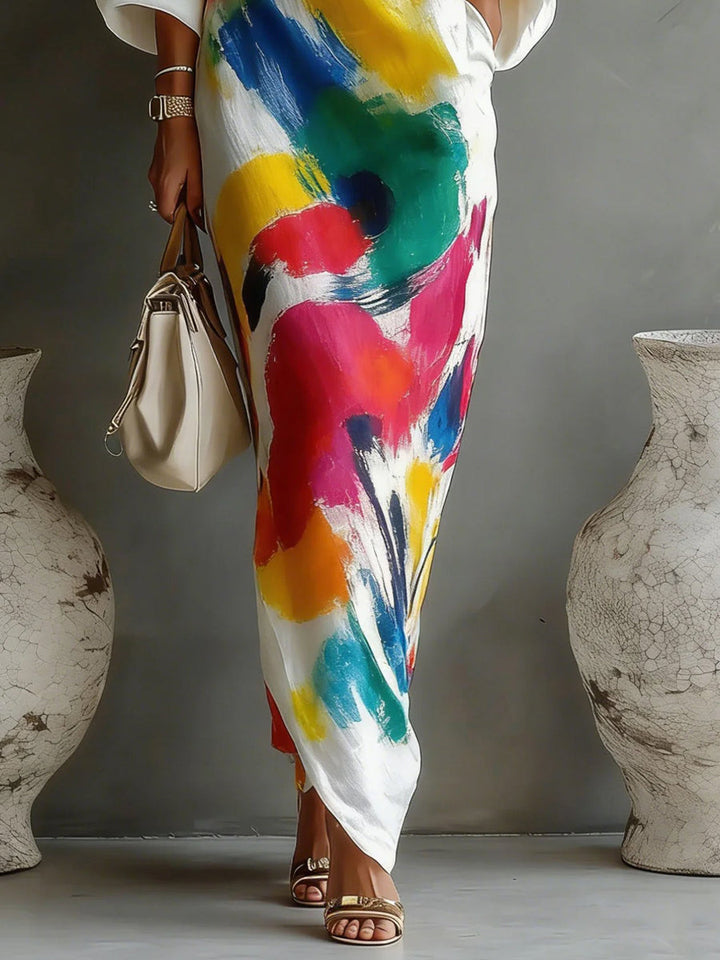 Adoressa - Sculptural One-Shoulder Maxi Dress