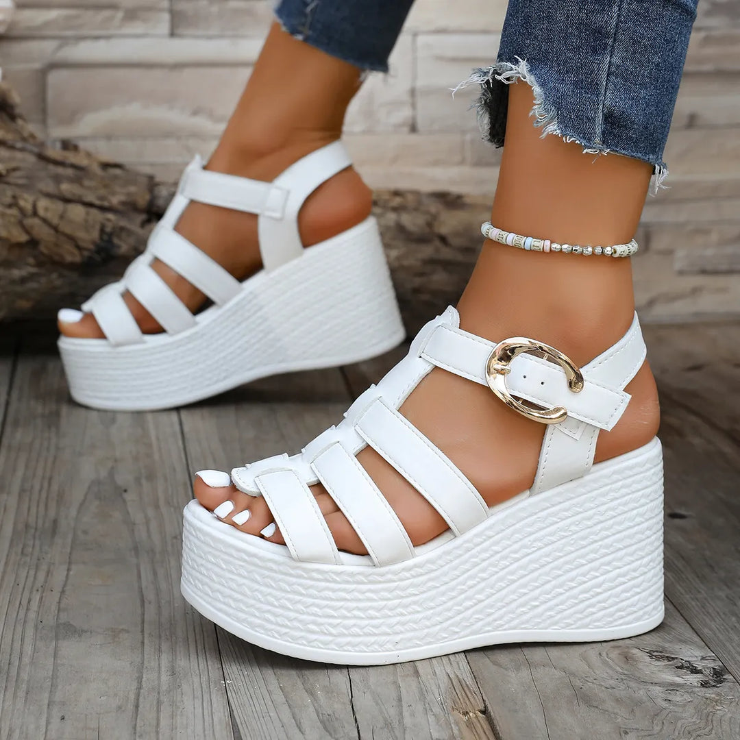 Isabeau - Cushioned Wedge Sandals