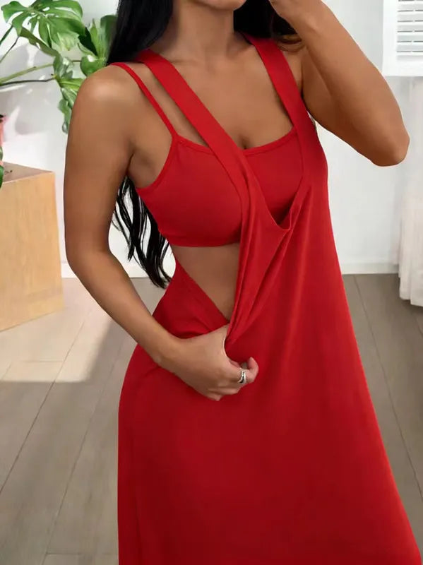 Evania - Layered Two Piece Maxi Dress Set