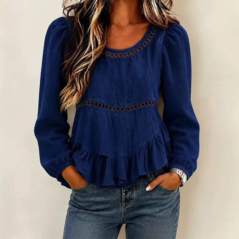 Genevelle - Soft-Touch Ruffled Blouse