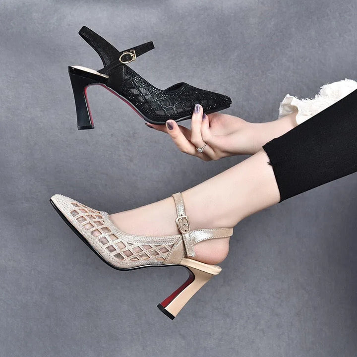 Delyse - Premium Block-Heel Pumps