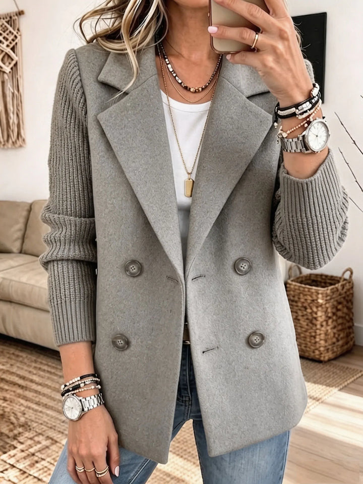 Lottie - Soft-Touch Mixed-Media Blazer
