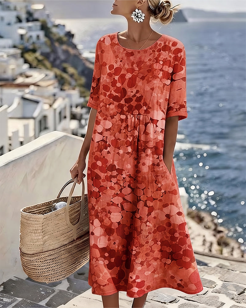Adria - Soft-Touch A-Line Midi Dress