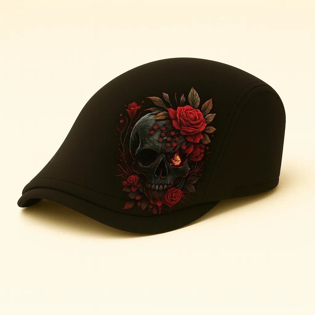 Mavros - Skull Emblem Flat Cap