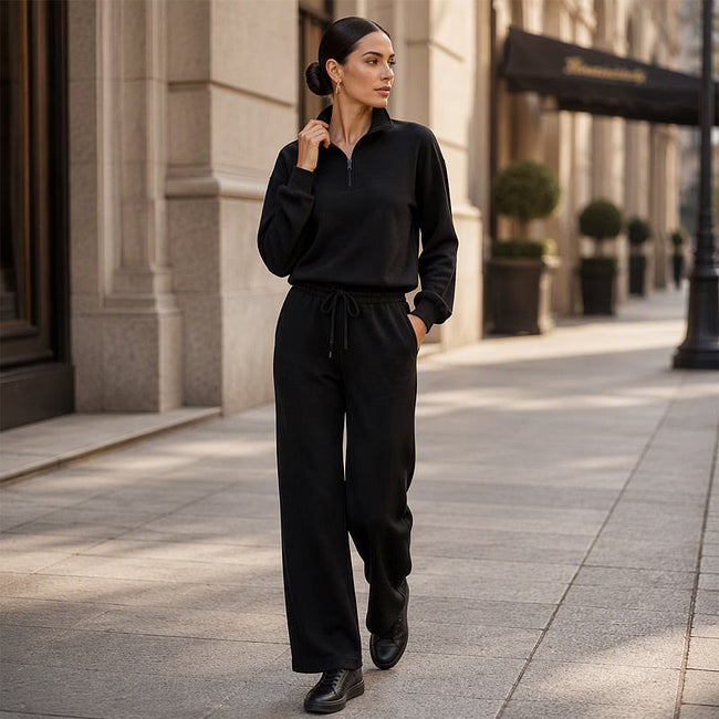 Maud - Relaxed Half Zip Two Piece Set
