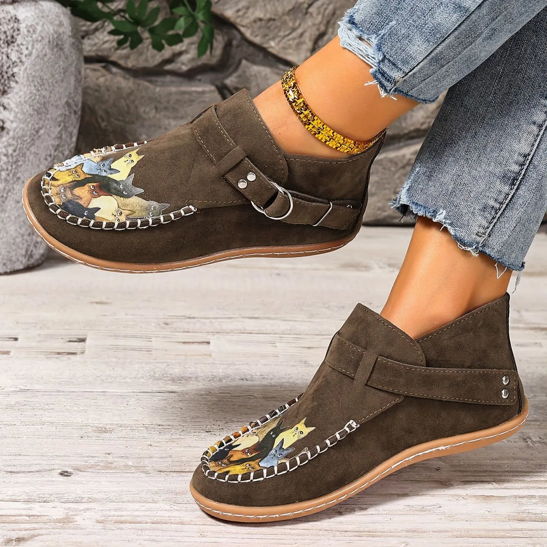 Cara - Buckle Detail Comfort Loafers