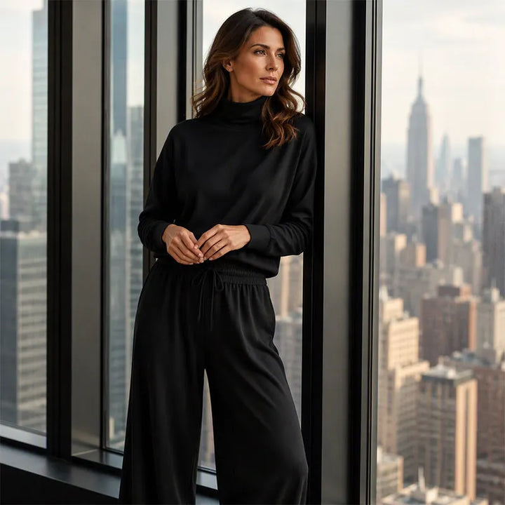 Orianna - Soft-Touch Turtleneck Two-Piece Set