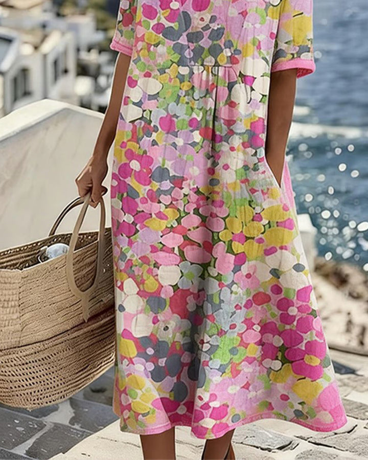 Adria - Soft-Touch A-Line Midi Dress