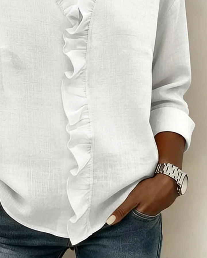 Maeryn - Premium Ruffled V-Neck Blouse