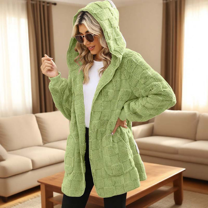 Zinnabelle - Plush Textured Hooded Cardigan