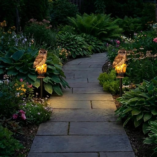Amora - Owl Decorative Garden Lamp