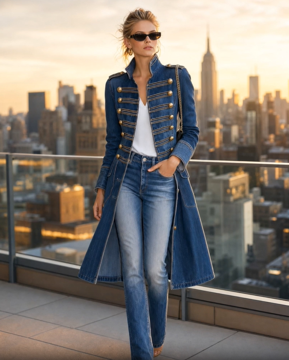 Carisanne - Heavyweight Longline Military Coat