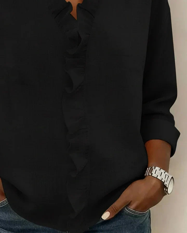 Maeryn - Premium Ruffled V-Neck Blouse